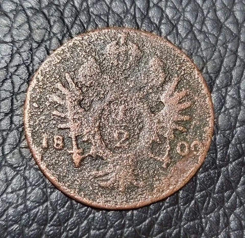 1800 Austria 1/2 Kreuzer Coin Cover