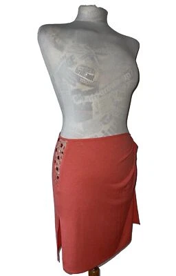 La Perla Skirt Medium Viscose Coral Orange Wrap Waistband Cover Up Holiday Beach - Image 1 of 4