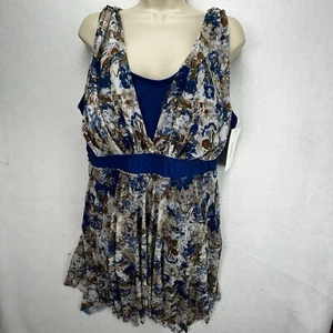 BloomChic Blue Floral Swimsuit Dress Size 18-20 New with Tags - Picture 1 of 15