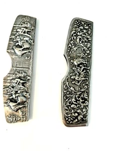 Vintage Silver Hair Comb Holders (set Of 2) Comb Not Included 5301 - Picture 1 of 7
