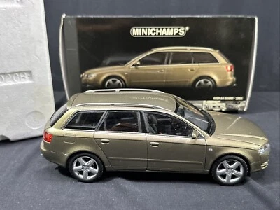 MINICHAMPS AUDI  A4 AVANT 3.2 2005 GOLD COLOR 1/18  DIECAST CAR - Image 1 of 4