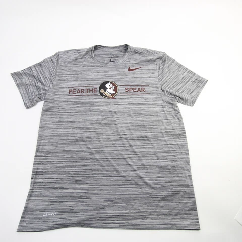 Florida State Seminoles Nike Dri-Fit Short Sleeve Shirt Men's Gray/Heather New Cover