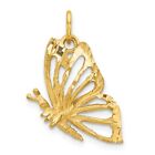 10K Yellow Gold Butterfly Charm Jewelry Findingking 25 X 12Mm