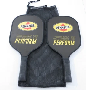 Pennzoil Dare To Perform Pickleball Paddle Racquet Set Black W/ Bag - Picture 1 of 11