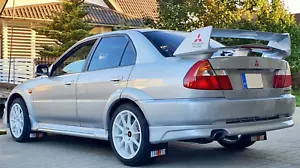 rallyflapZ | Mud Flaps Mitsubishi Lancer Evo 5 6 Black 4mm PVC *G Ralliart W-R&O - Picture 1 of 6
