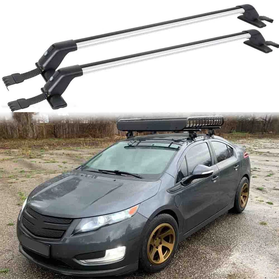 Alu Car Top Roof Rack Cross Bar Luggage Carrier+Lock For Chevrolet Volt 2011-19 Foto 1 de 4