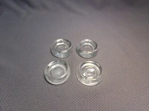 (4)Vintage Clear Glass Carpet/Floor Protectors - Picture 1 of 1