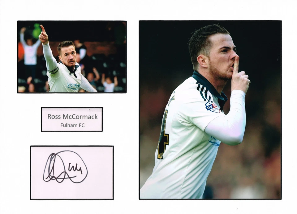 Ross McCORMACK SIGNED Autograph 16x12 Mounted Card + Dealer COA Fulham - Image 1 of 1