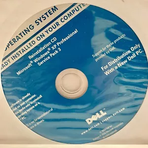 Dell Microsoft Windows XP Professional SP3 Reinstallation CD, New - Picture 1 of 1