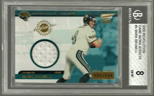 2000 Pacific Revolution Mark Brunell Game Worn GU Jersey Relic 455/735 BGS 8 8.5