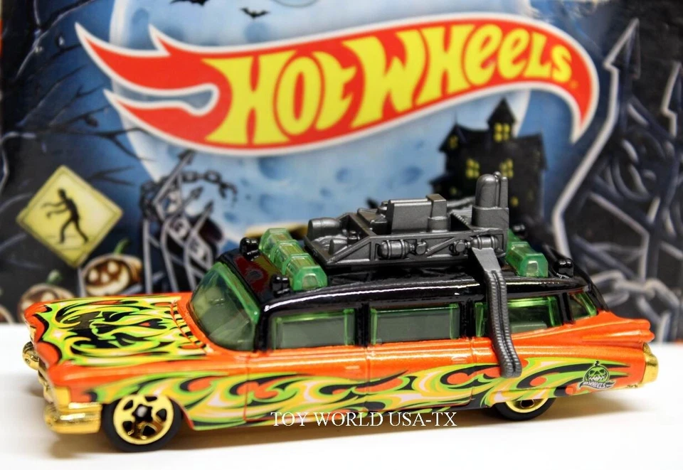 2014 Hot Wheels Halloween Fright Cars #5 Ghostbusters Ecto-1 Kroger Exclusive - Image 1 of 1