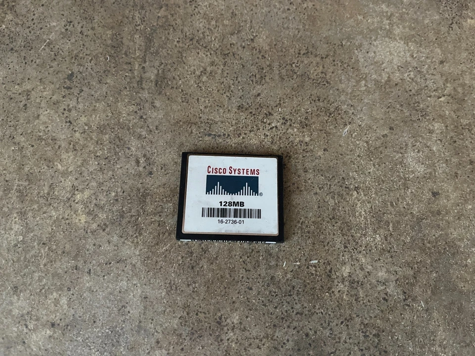 CISCO 16-2736-01 16273601 NETWORKING COMPACT FLASH MEMORY CARD 128MB I8-5(12) - Image 1 of 3