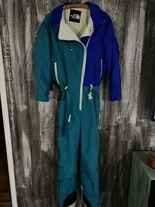 Vintage North Face One Piece Ski Snow Womens Sz 10 TEAL LTD Made In USA 80’s 90s - Picture 1 of 12