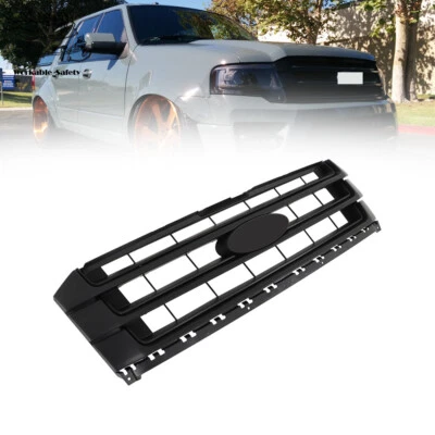 Parachoques de plástico parrilla superior frontal para Ford Expedition 2015-2017 negro mate Foto 1 de 4