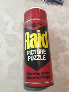 Vintage Raid Jigsaw Puzzle complte with all pieces good condition from 1980's