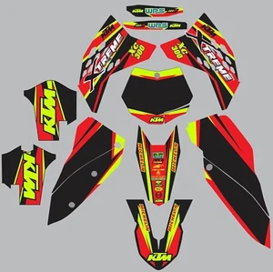 Graphics kit for 2008 2009 2010 2011  KTM XCW 300 Xtreme Red Highlighter - Picture 1 of 1