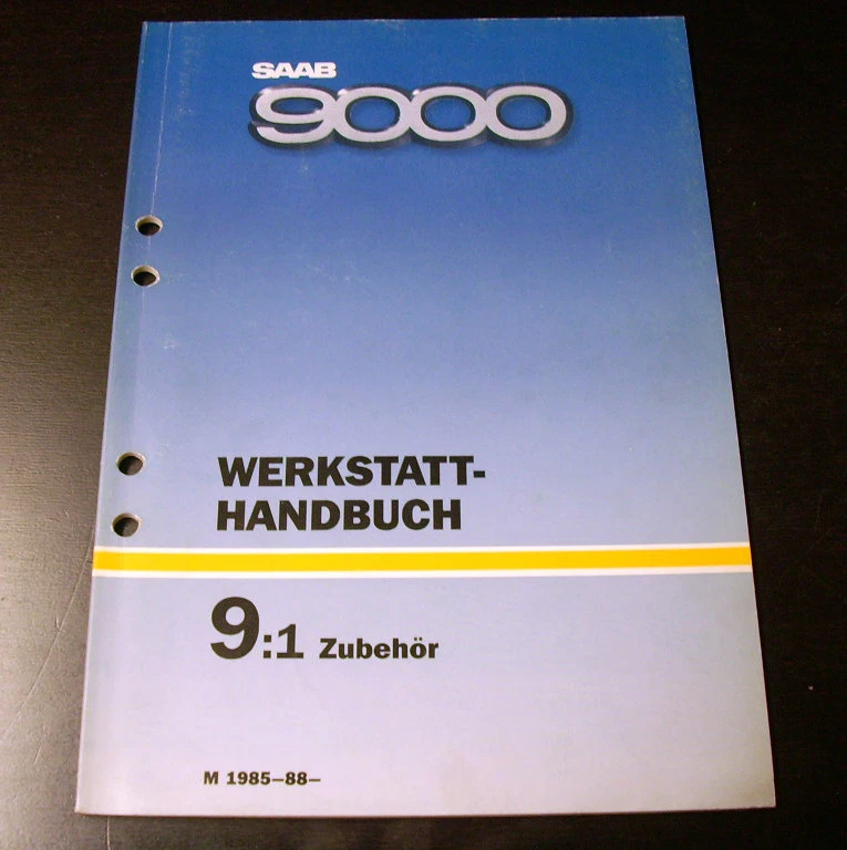 Manual De Taller Saab 9000 Accesorios Modelo 1985-1988 - Imagen 1 de 1