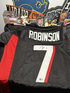 BIJAN ROBINSON Autographed Black Jersey AUTO BAS - Picture 1 of 5