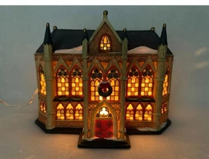 Vintage 2001 Heartland Valley Village Kathedrale Kirche mit Box beleuchtet Weihnachten - Bild 1 von 9