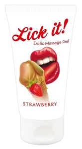 Lick it! Gleitgel "Strawberry" - veganes Gleitgel auf Wasserbasis, Erdbeer - Bild 1 von 2