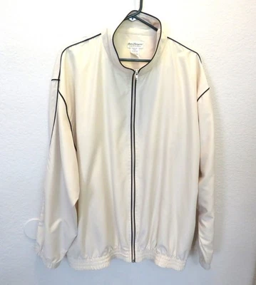 Norm Thompson Jacket Sz XXL Beige Polyester Full Zip Golf Lightweight - Image 1 of 4