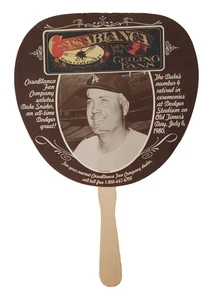 Duke Snider  LA Dodgers #4 Retirement Date  CasaBlanca Fan SGA  7/6/1980 - Picture 1 of 3