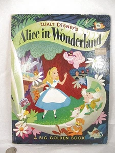 Vintage 1972 Pre-UPC Ein großes goldenes Buch Walt Disneys Alice im Wunderland Film Illus - Bild 1 von 18