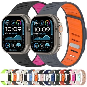 Correa de silicona deportiva de repuesto para Apple Watch 10 9 8 7 6 5 4 SE Ultra 2 - Imagen 1 de 59