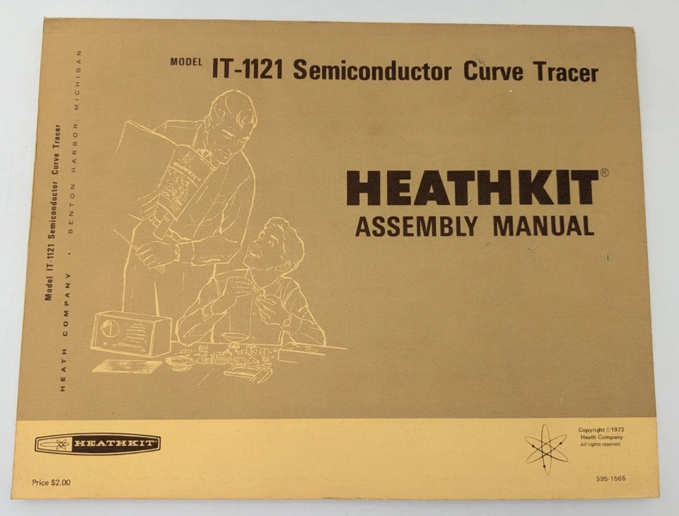 Original Heathkit Curve Tracer IT-1121 Assembly Manual  - Image 1 of 4