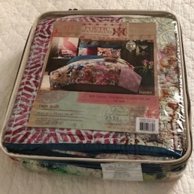 Tracy Porter Poetic Wanderlust Leandre New Boho 68X86" TWIN Quilt Hard to Find