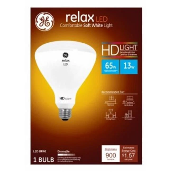G E Lighting 224152 13 watt BR40 Relax Bulb - Soft White - Image 1 of 1