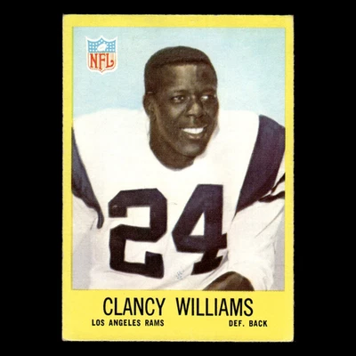 Clancy Williams #95 1967 Philadelphia Los Angeles Rams Football Card NFL VG - Image 1 of 3