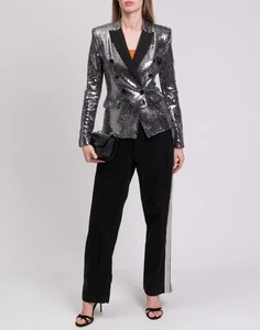 RRP €359 ANIYE BY Mirror Blazer Jacket IT42 US6 UK10 M Sequins Made in Italy - Picture 1 of 9