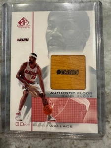 Rasheed Wallace 2001 SP Game Used Floor Relic Portland Trail Blazers - Picture 1 of 4