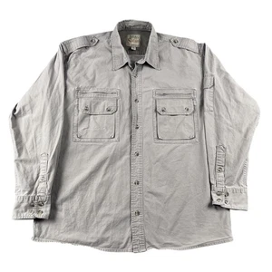 Vintage Cabelas Safari Serie Hemd Herren Large Outdoor hellbraun Fronttasche - Bild 1 von 7