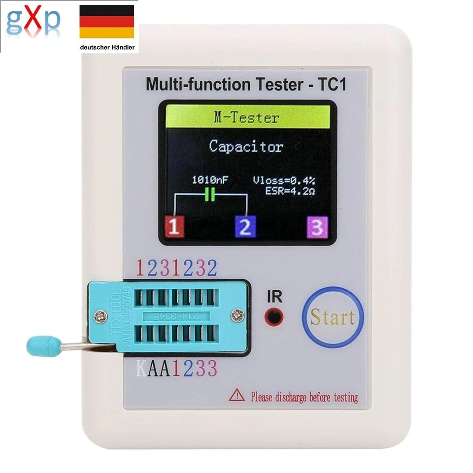 Transistor Tester Komponententester LCR TC1 Diode Widerst deutsche Anleitung !! - Bild 1 von 4