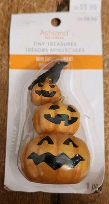 Ashland миниатюры Хэллоуин крошечные сокровища сложены Jack O фонарь тыквы новый - Изображение 1 из 3
