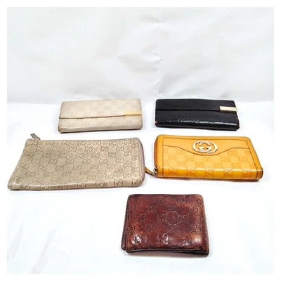 SIN TARIFA Gucci Accesorios Bolsa Cartera Larga Cartera 5 Set Marrón PVC 1024551 Foto 1 de 4