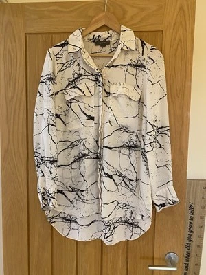 Primark Ladies Marble Print Shirt Size 12 - Image 1 of 4