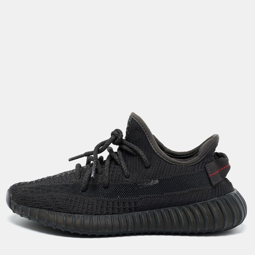 Sneakers Yeezy x Adidas nere in tessuto a maglia Boost 350 V2 nere statiche taglia 39 1 3