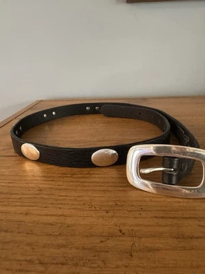 "Cinturón de cuero negro Justin 32""" Foto 1 de 3