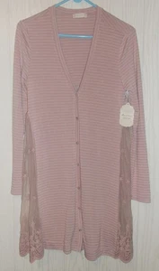 Alter'd State Button Up Duster Cardigan Women's Medium Mushroom Lace NWT - Picture 1 of 6