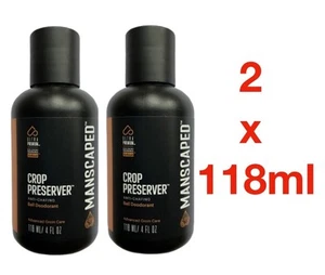 MANSCAPED Crop Preserver Anti-Chafing Ball Deodorant Groin Care 2 Packs - Picture 1 of 8