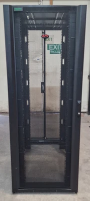 APC AR3350 NetShelter SX Server 19" 750mm 1200mm Rack Cabinet 42U NO SIDE PANELS - Image 1 of 4