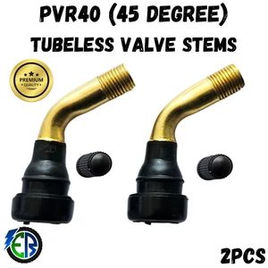 PVR40 45 grados vástagos de válvula sin cámara scooter motocicleta ajuste a presión 2024 Reino Unido 2 piezas - Imagen 1 de 9