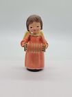 Vintage Anri Toriart Music Angel W/Wings Handcrafted W Concertina Accordion
