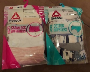 NEW Reebok Girls Cotton Hipsters/boyshorts Underwear lot of 11 pairs size M~L~XL - Picture 1 of 10