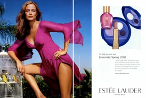 2002 Estee Carolyn Murphy lips eyes nails makeup 2-page MAGAZINE AD - Picture 1 of 1