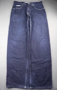 Pantalones de mezclilla vintage para hombre azul ancla grandes holgados oscuros talla 34x34 - Imagen 1 de 9