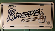 Vintage 1994 New Old Stock Atlanta Braves MLB Baseball Plastic License Plate